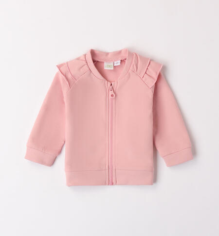 Girls' zip-up sweatshirt  PINK DOLPHINS-2775