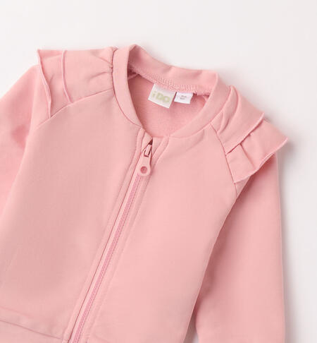 Girls' zip-up sweatshirt  PINK DOLPHINS-2775