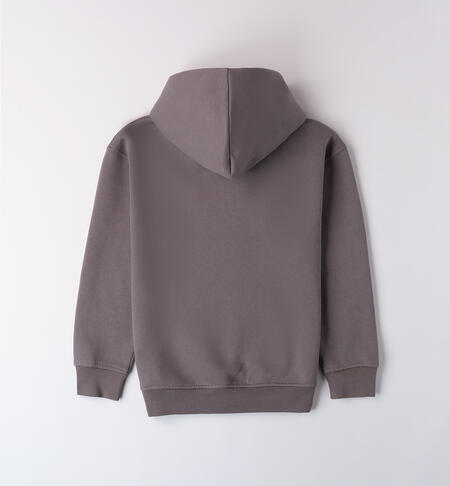 Hooded sweatshirt unisex model GRIGIO SCURO-0564