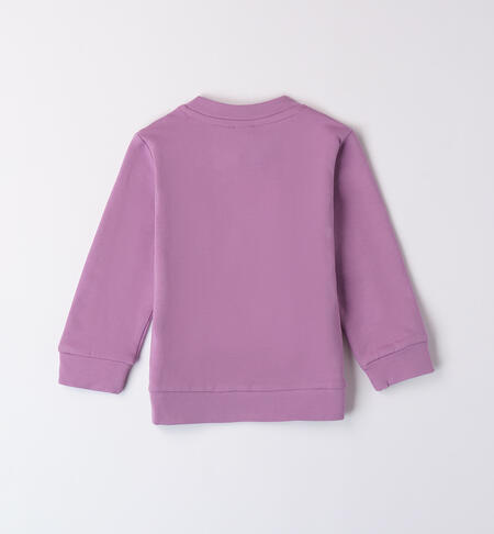 Girl's zipper up sweatshirt DUSTY LAVANDER-3327