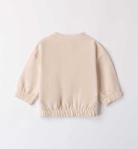 Zip-up Baby Girl Sweatshirt CRYSTAL GRAY-2911