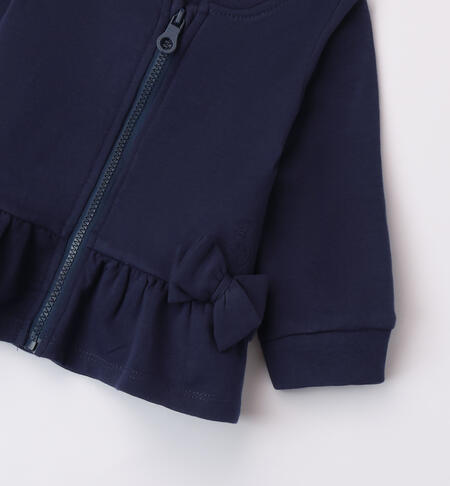 Zip-up Baby Girl Sweatshirt NAVY-3558