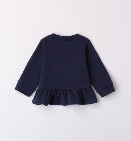 Zip-up Baby Girl Sweatshirt NAVY-3558