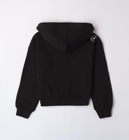 Girl zipper up sweatshirt NERO-0658