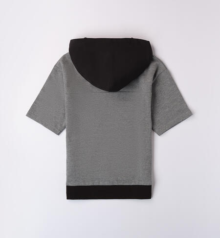 Boy's short sleeve sweatshirt GRIGIO MELANGE-8970