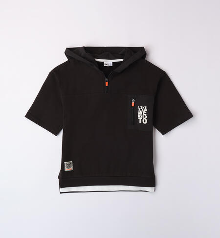 Boy's short sleeve sweatshirt NERO-0658