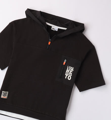 Boy's short sleeve sweatshirt NERO-0658