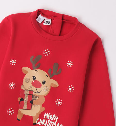 Girl's Christmas sweatshirt ROSSO-2253