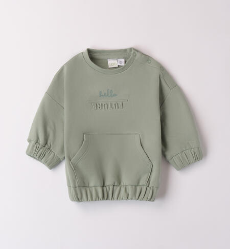 Baby Sweatshirt with Pockets VERDE SALVIA-4231