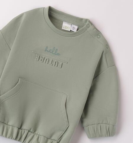 Baby Sweatshirt with Pockets VERDE SALVIA-4231