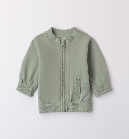 Zip-up Baby Sweatshirt VERDE SALVIA-4231