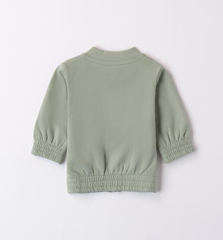 Zip-up Baby Sweatshirt VERDE SALVIA-4231