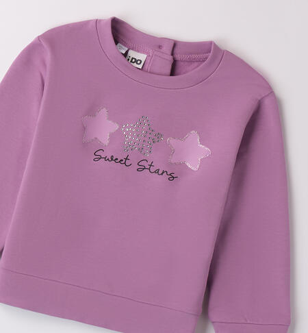 Sweatshirt for girl DUSTY LAVANDER-3327