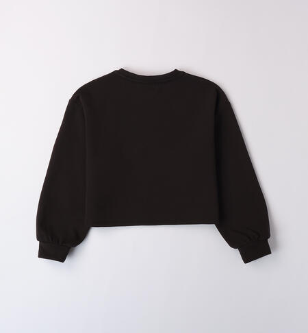 Girl sweatshirt with application NERO-0658