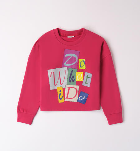 Girl sweatshirt with lettering CILIEGIA CHERRY-2661