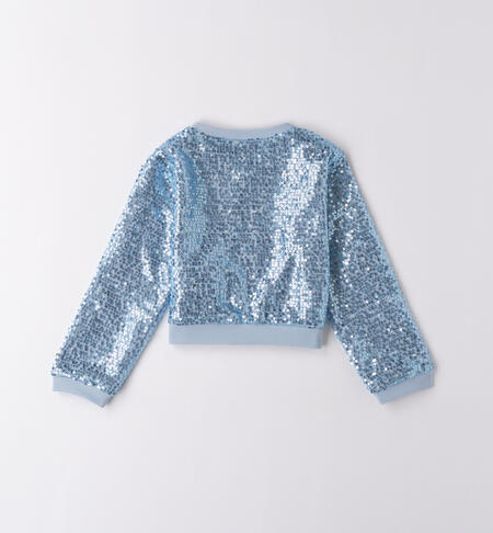 Blue sequin jacket for girls AZZURRO-3811