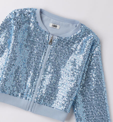 Blue sequin jacket for girls AZZURRO-3811