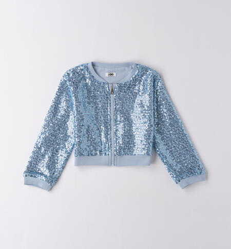 Blue sequin jacket for girls AZZURRO-3811