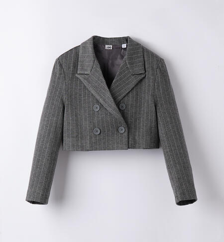 Elegant girl jacket GRIGIO MELANGE-8993