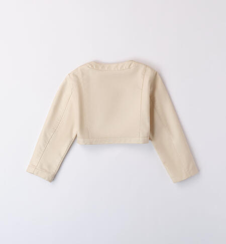 iDO elegant jacket for girls from 9 months to 8 years BEIGE-0157