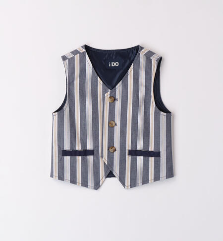 Boy's striped waistcoat NAVY-3854