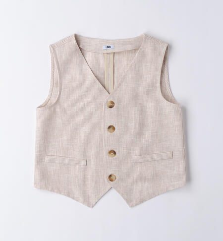 Gilet iDO per ragazzo BEIGE