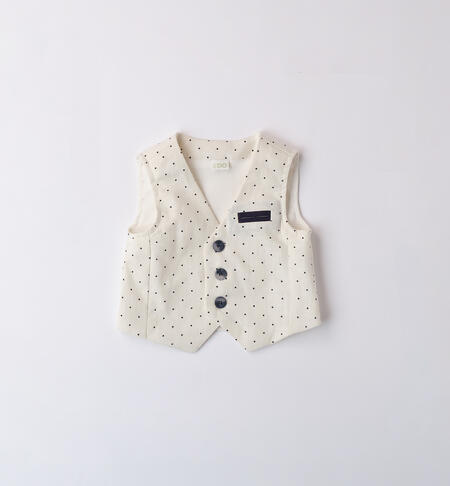 iDO Newborn Vest ECRU'-BLU-6BEZ