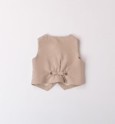 Newborn Vests ECRU'-BEIGE-6BFA