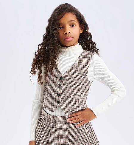 Vest for girl BROWN