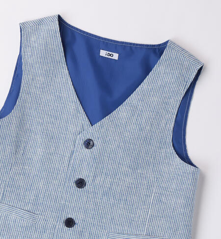 Gilet ragazzo a righe BLU-3766