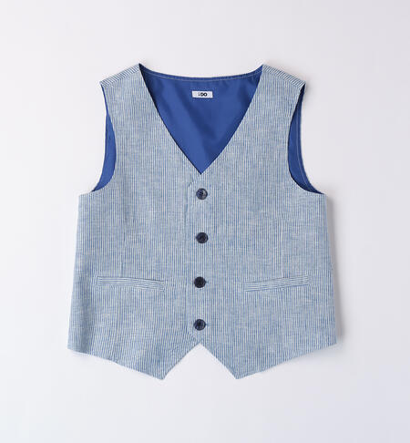 Gilet ragazzo a righe BLU-3766