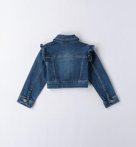 Denim jacket for girls STONE WASHED CHIARO-7400