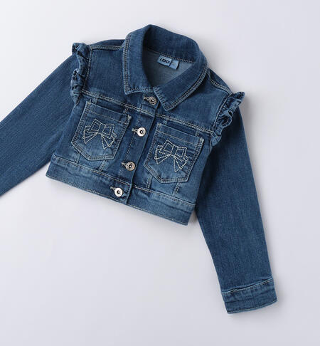 Denim jacket for girls STONE WASHED CHIARO-7400