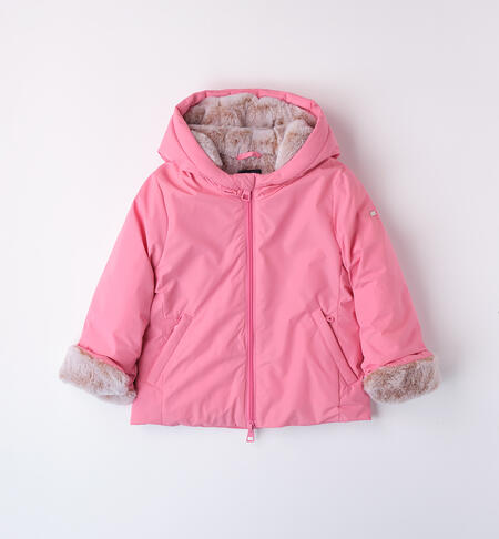 Girl's padded jacket FUCHSIA