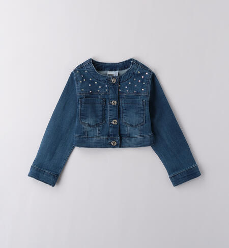 Giubbotto jeans per bambina BLU