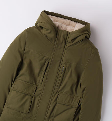 Long boy jacket VERDE MILITARE -5563