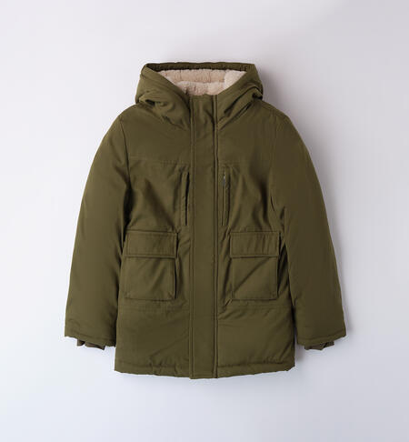 Giubbotto lungo bambino VERDE MILITARE -5563