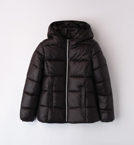 Girl's jacket with hood BLACK