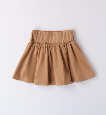 Pleated skirt little girl BEIGE-0729