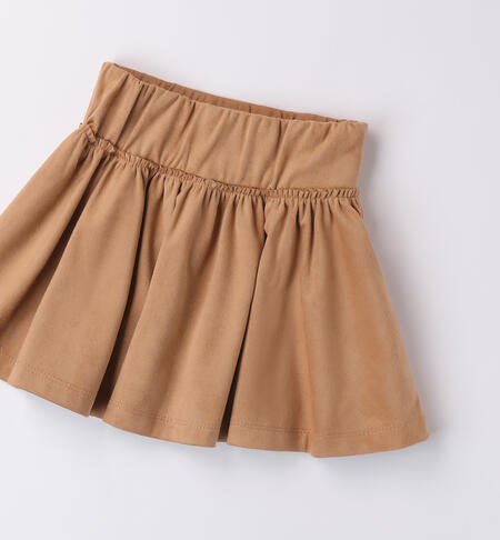 Pleated skirt little girl BEIGE-0729