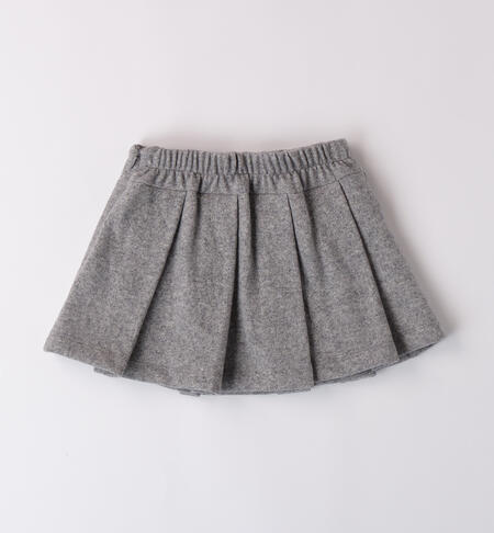 Elegant little girl skirt GRIGIO MELANGE-8970