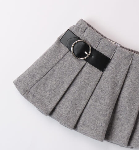 Elegant little girl skirt GRIGIO MELANGE-8970