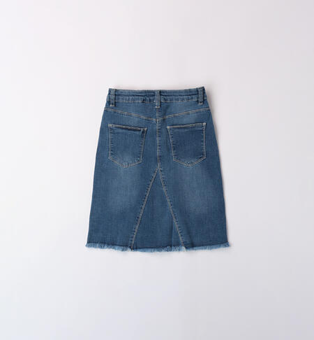 Denim skirt girl STONE WASHED CHIARO-7400