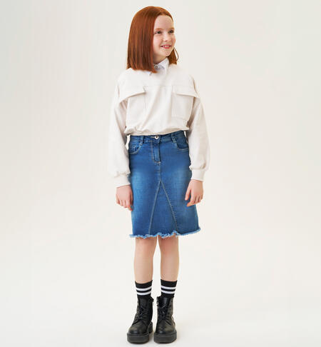 Denim skirt girl BLUE