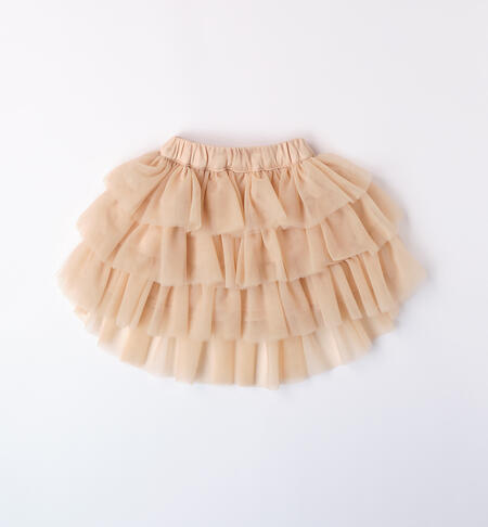 Girl's tulle skirt BEIGE-0941