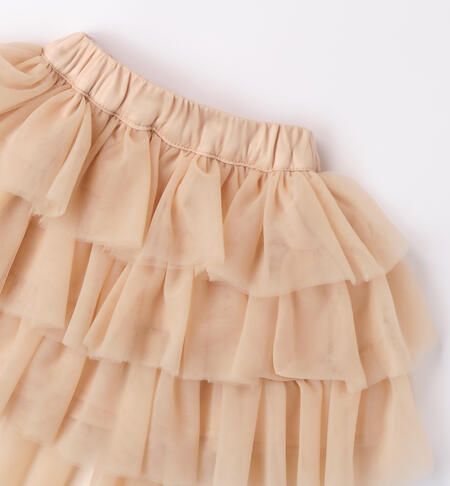 Gonna in tulle bambina BEIGE-0941