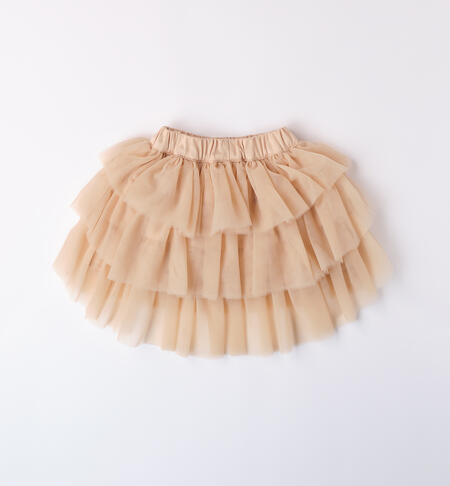 Gonna in tulle bambina BEIGE-0941