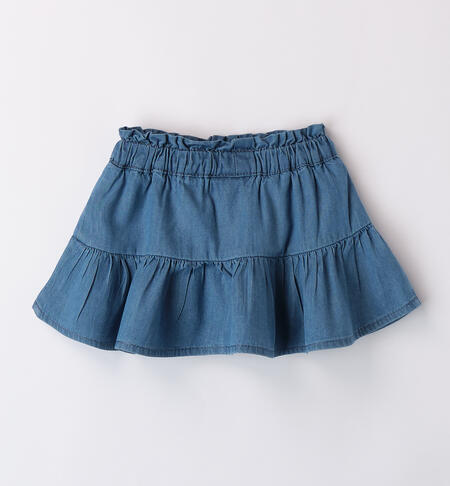 Baby Girl Denim Skirt STONE WASHED CHIARO-7400