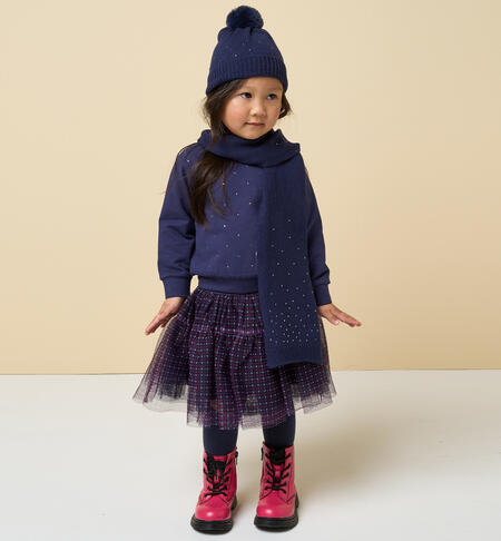 Gonna tulle bambina MAGENTA-NAVY-6AZH