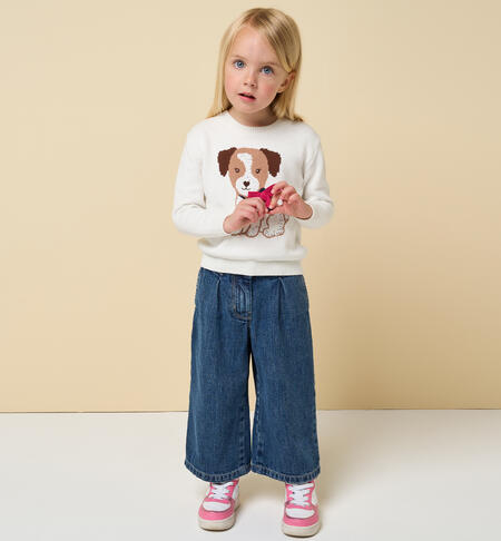 Jeans larghi per bambina BLU